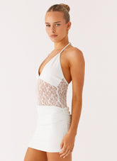 Enchant Lace Mini Dress - Ivory